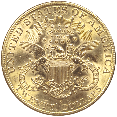 Pièce or 20 dollars US