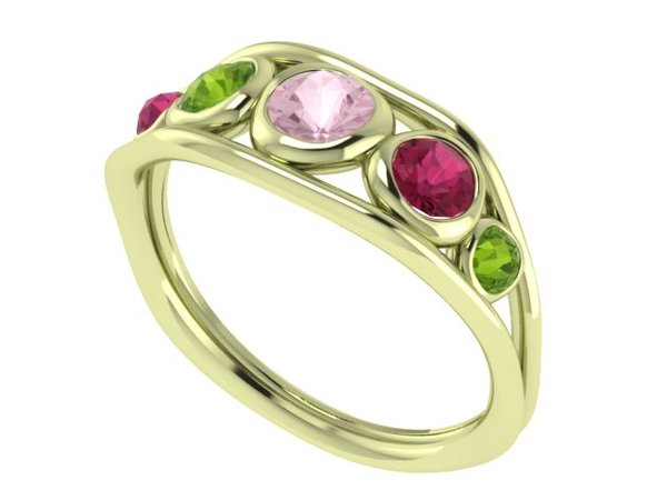 bague en or vert