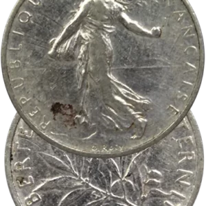 Pièce d'argent 1 franc semeuse